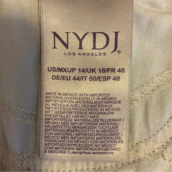 NYDJ Marilyn Straight LIFTXTUCK Technology Jeans Women Size 14 - Picture 6 of 10